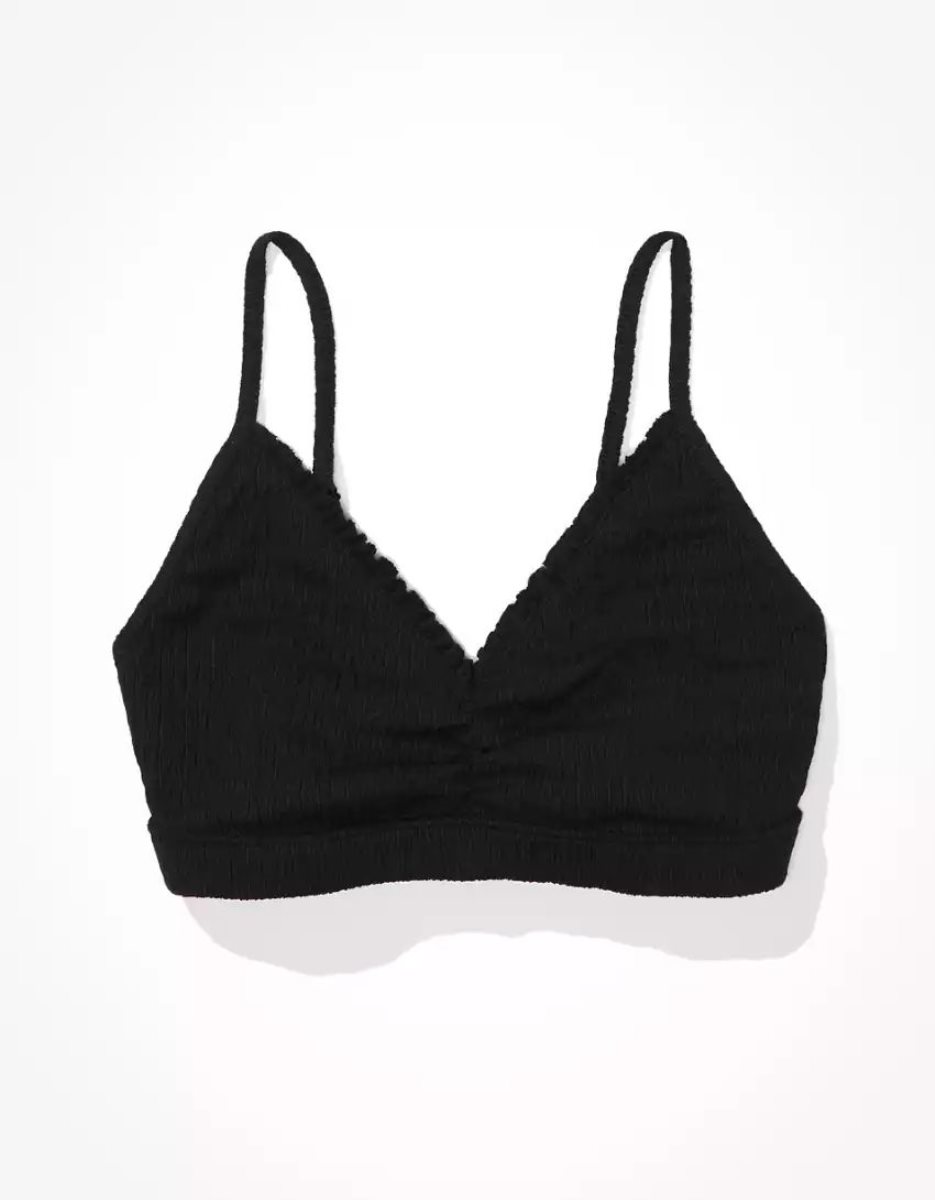 Debardeur American Eagle AE Super Cropped Cami Noir Femme | DEY-33257530